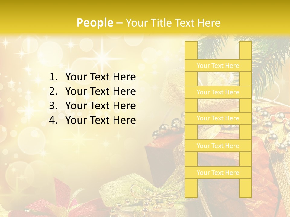 Christmas Presents Background PowerPoint Template