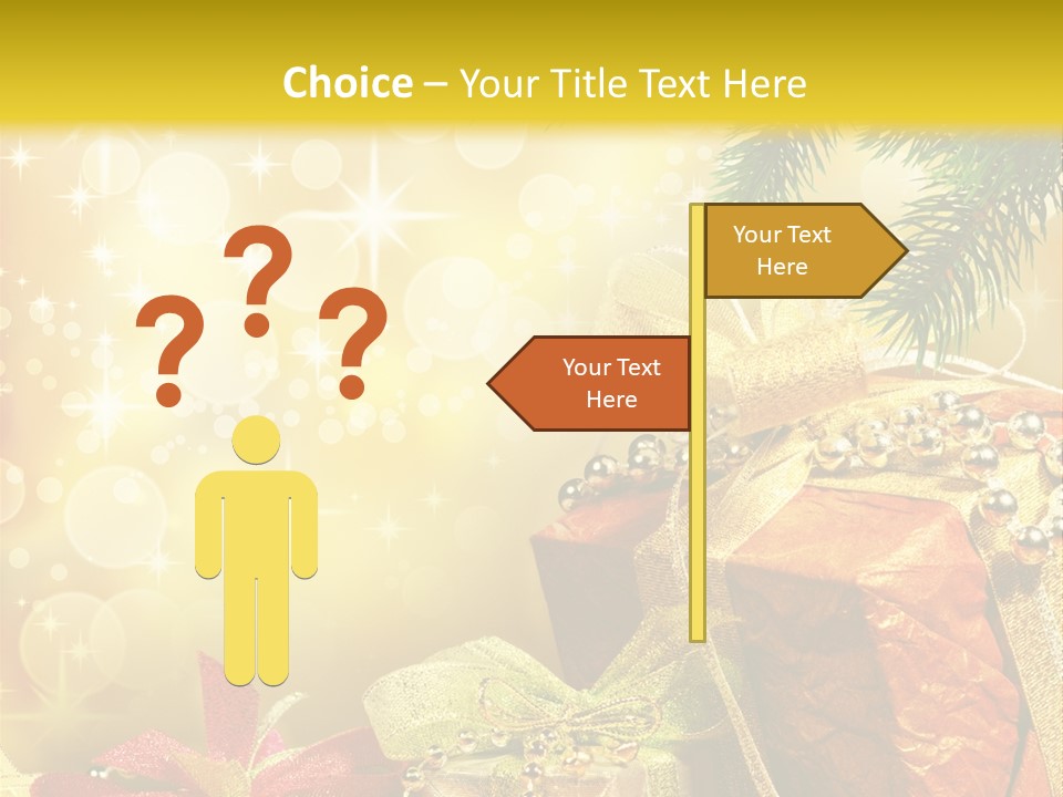 Christmas Presents Background PowerPoint Template