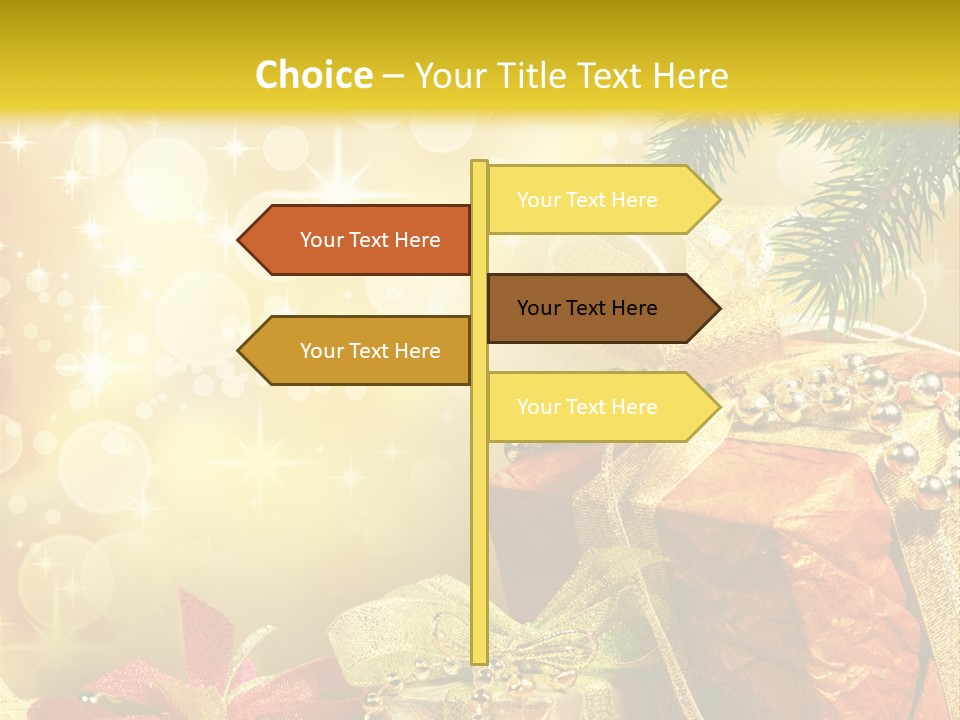 Christmas Presents Background PowerPoint Template