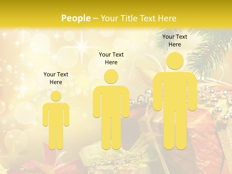 Christmas Presents Background PowerPoint Template