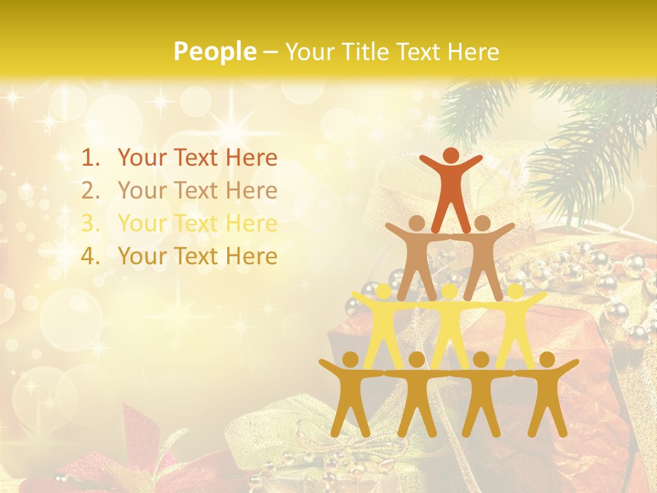 Christmas Presents Background PowerPoint Template
