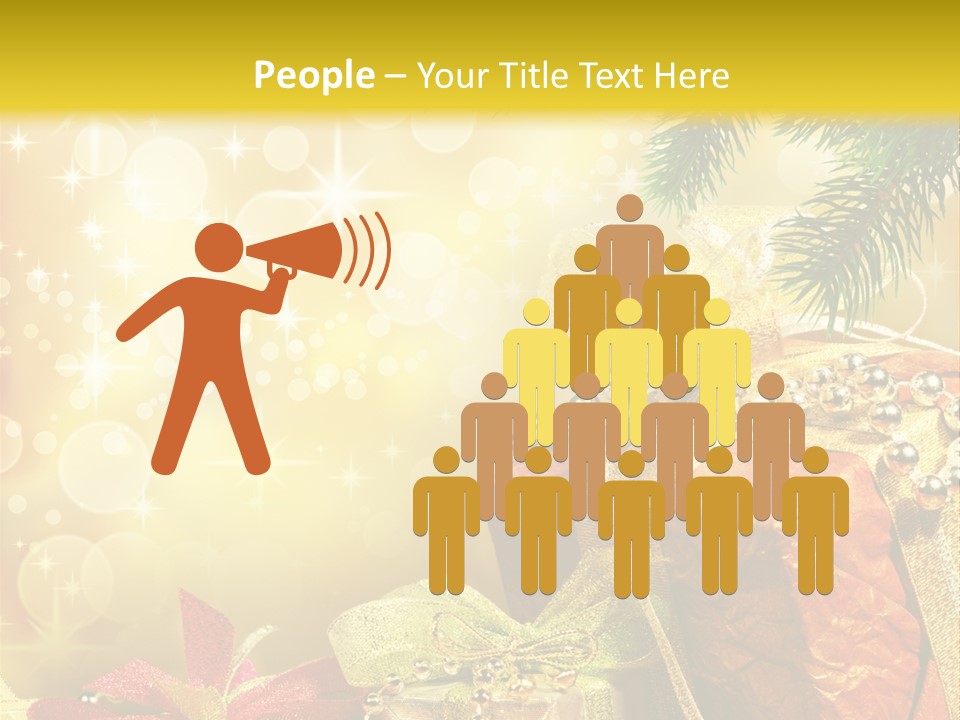 Christmas Presents Background PowerPoint Template