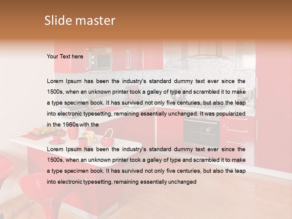 Red Kitchen PowerPoint Template