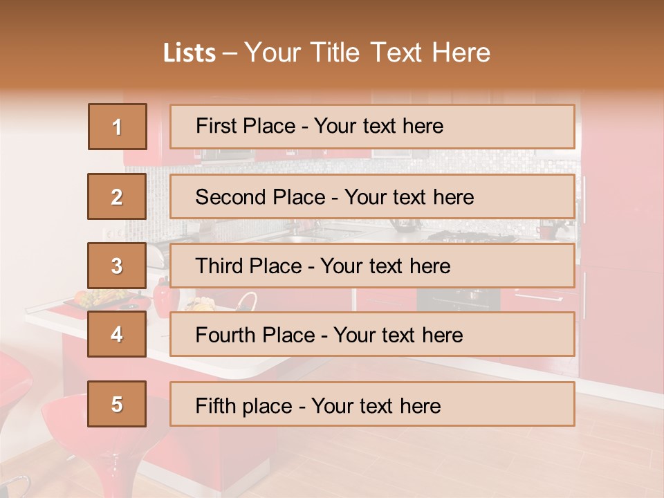 Red Kitchen PowerPoint Template
