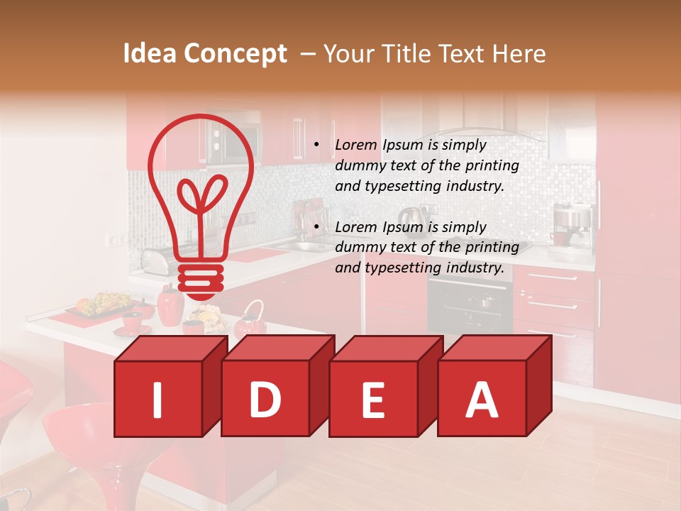 Red Kitchen PowerPoint Template