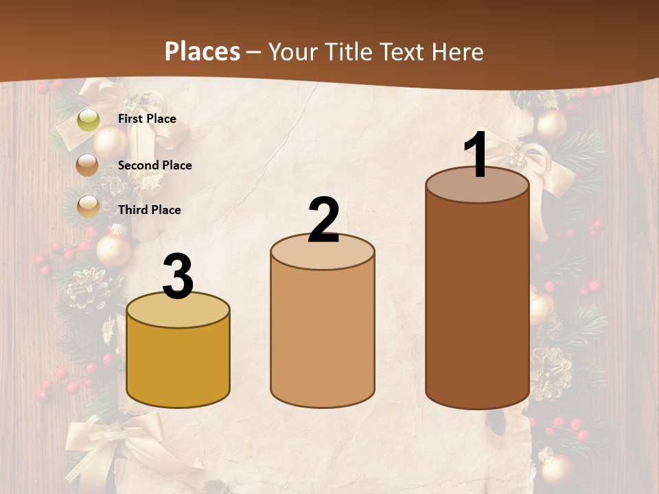 Paper Christmas Decorations PowerPoint Template