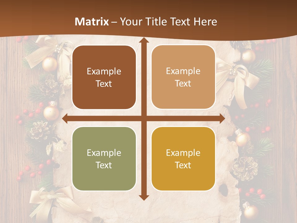 Paper Christmas Decorations PowerPoint Template