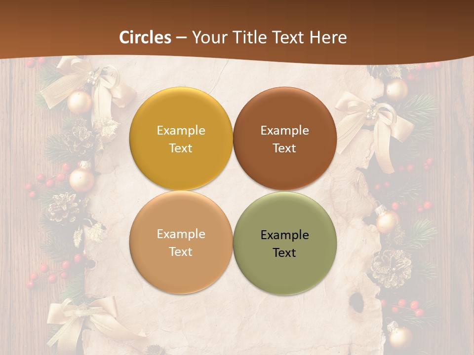 Paper Christmas Decorations PowerPoint Template