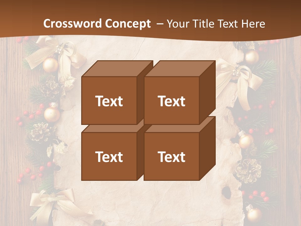 Paper Christmas Decorations PowerPoint Template