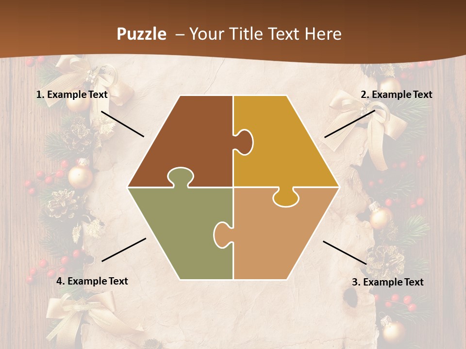 Paper Christmas Decorations PowerPoint Template