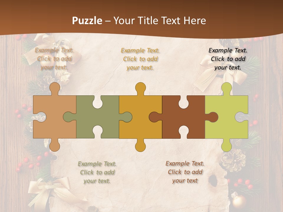 Paper Christmas Decorations PowerPoint Template