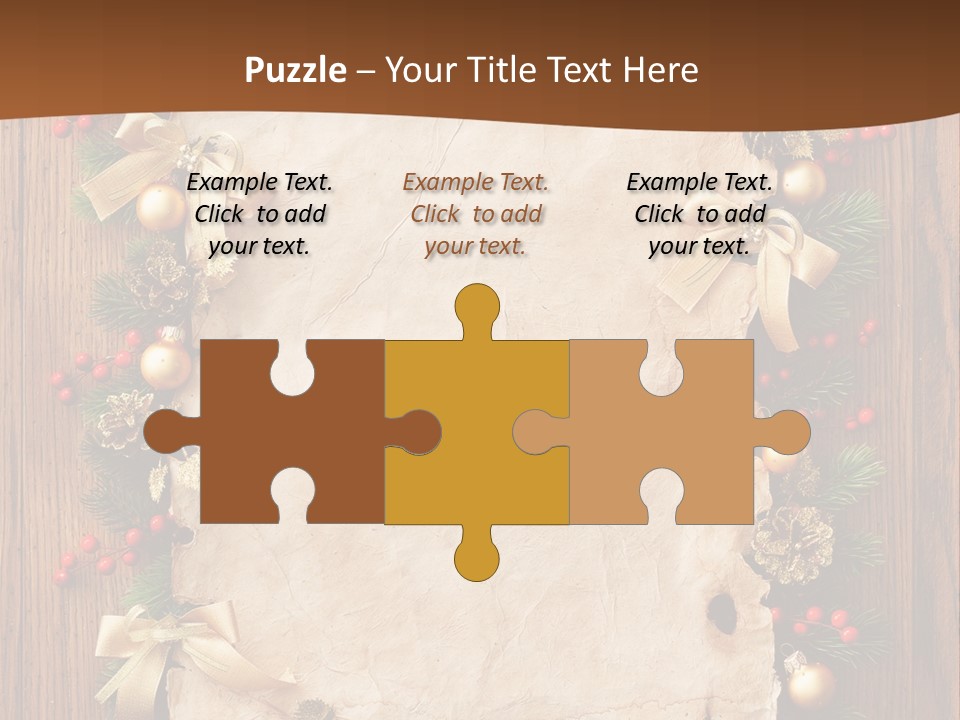 Paper Christmas Decorations PowerPoint Template