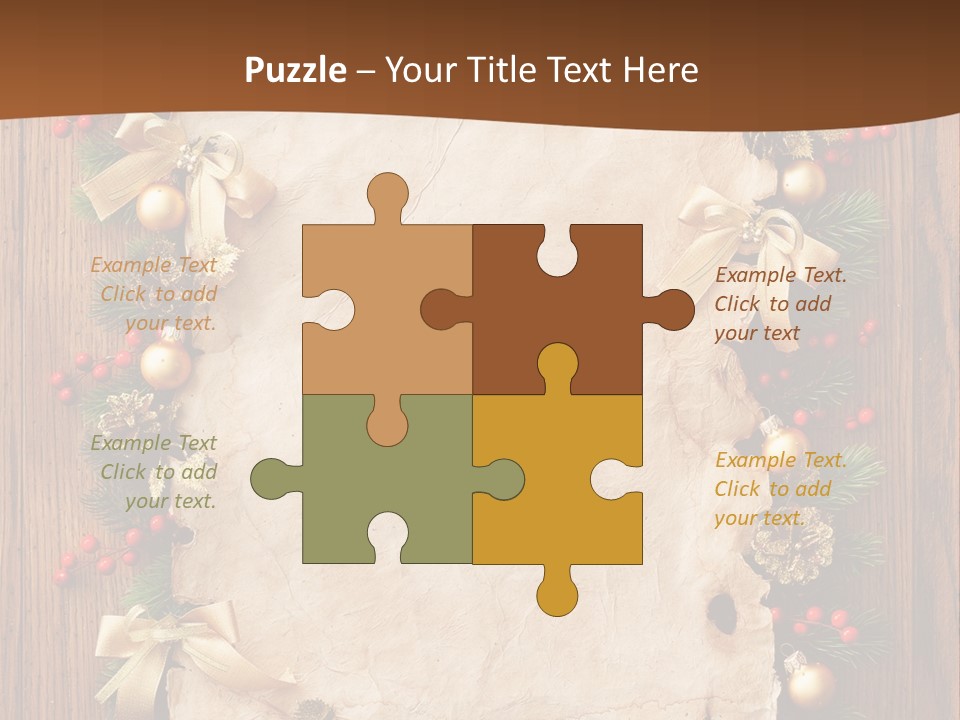 Paper Christmas Decorations PowerPoint Template