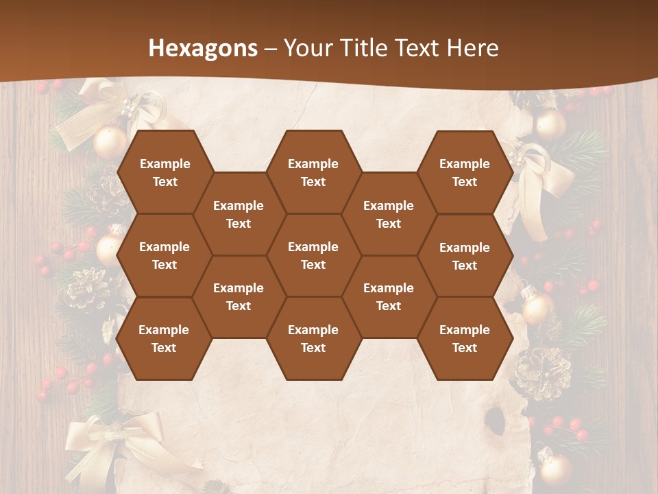 Paper Christmas Decorations PowerPoint Template