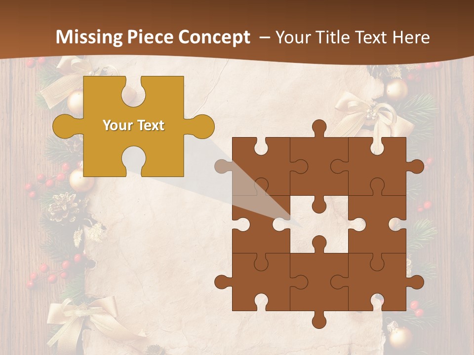 Paper Christmas Decorations PowerPoint Template