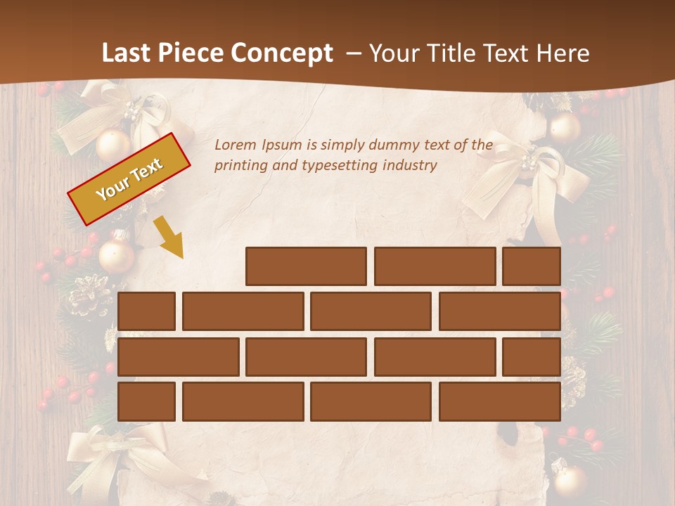 Paper Christmas Decorations PowerPoint Template