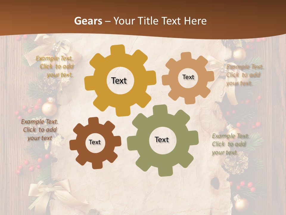 Paper Christmas Decorations PowerPoint Template