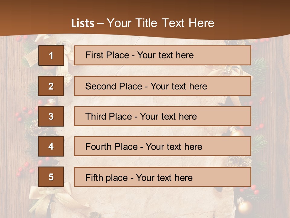 Paper Christmas Decorations PowerPoint Template
