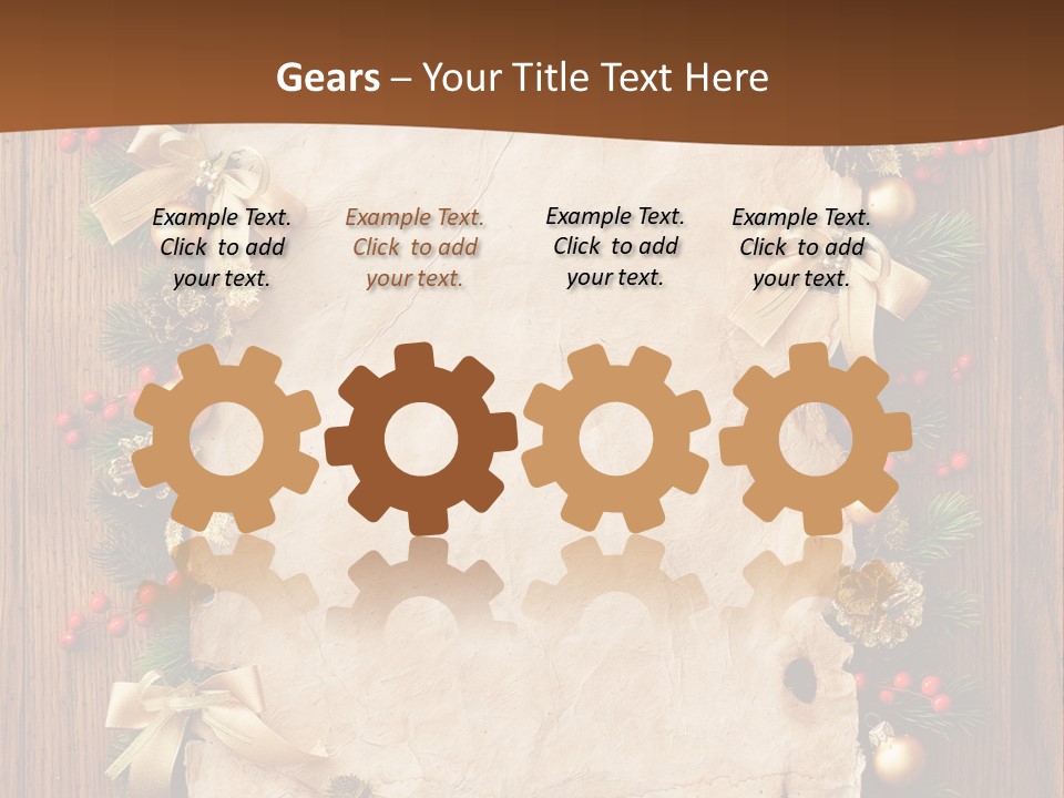 Paper Christmas Decorations PowerPoint Template