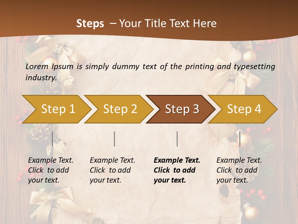Paper Christmas Decorations PowerPoint Template