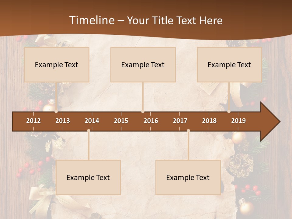 Paper Christmas Decorations PowerPoint Template