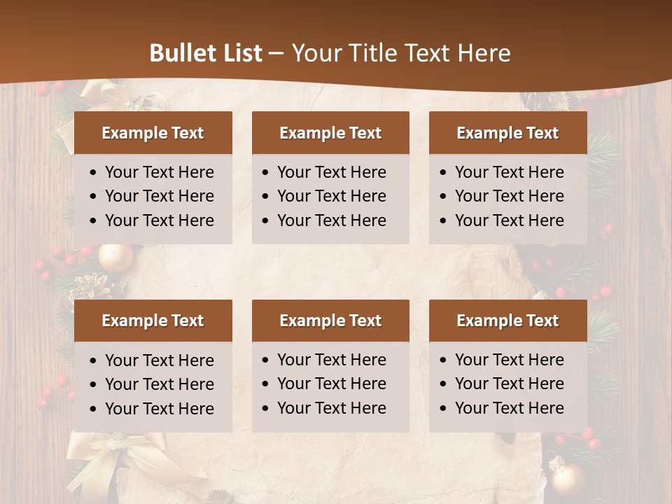 Paper Christmas Decorations PowerPoint Template