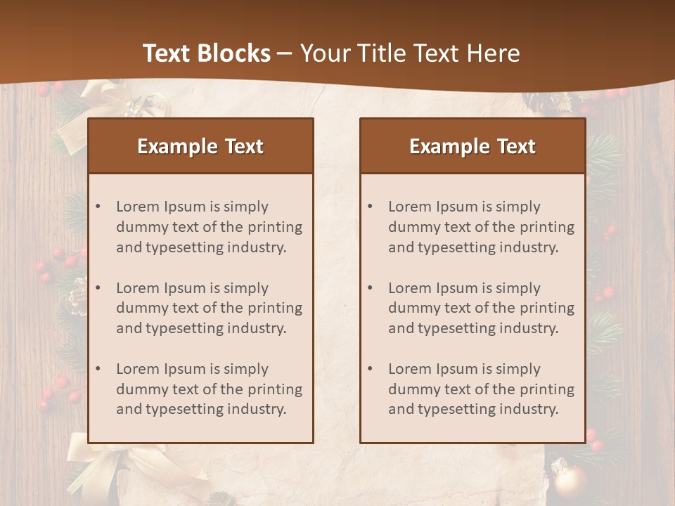 Paper Christmas Decorations PowerPoint Template