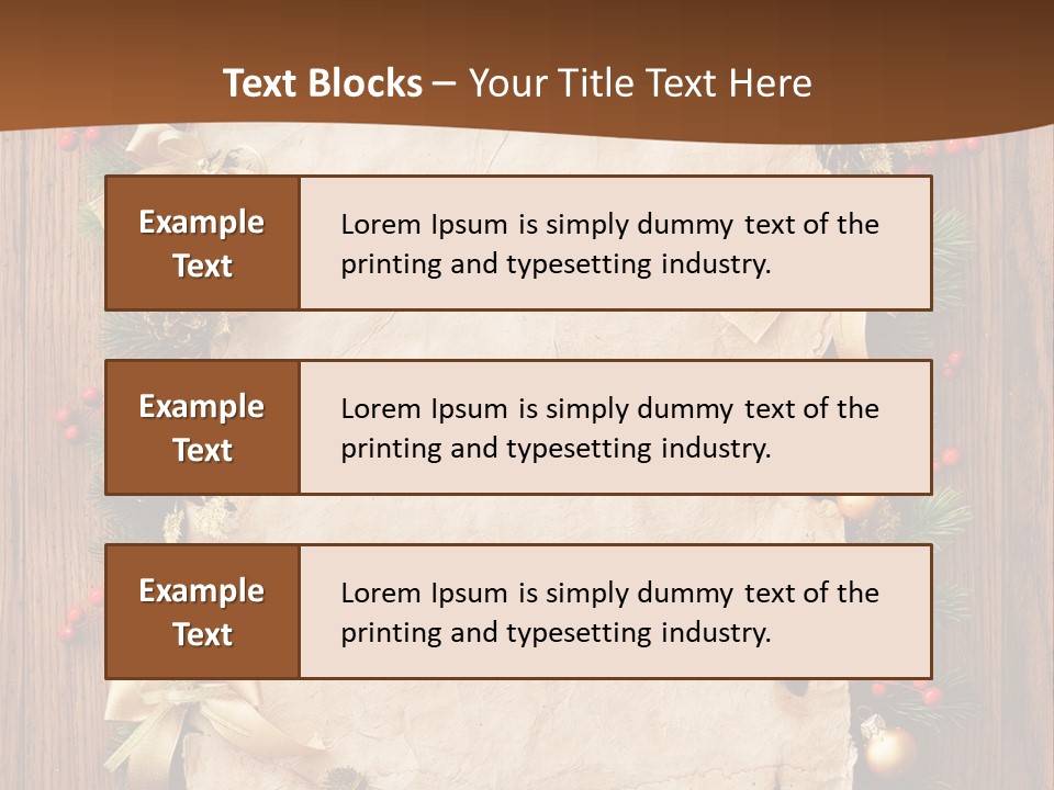 Paper Christmas Decorations PowerPoint Template