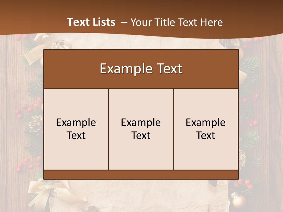 Paper Christmas Decorations PowerPoint Template