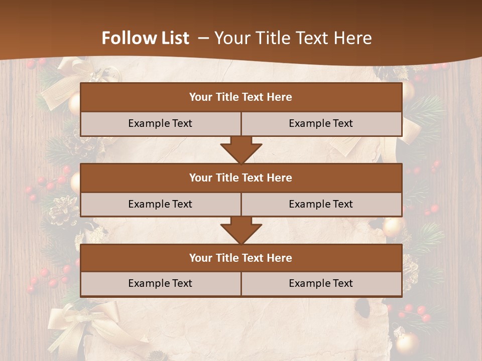 Paper Christmas Decorations PowerPoint Template