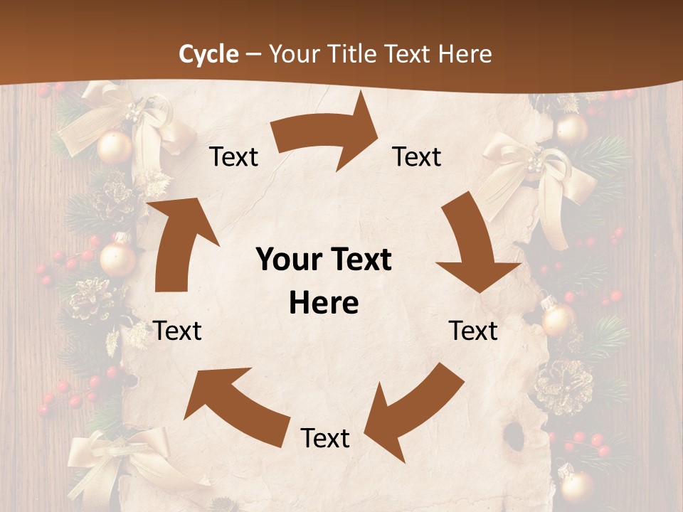 Paper Christmas Decorations PowerPoint Template