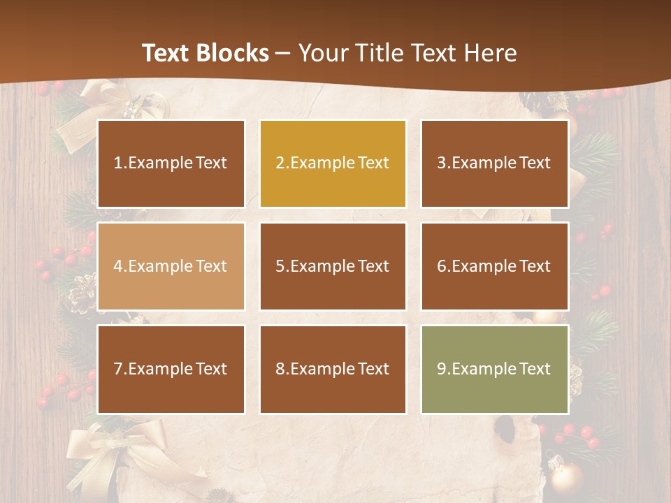 Paper Christmas Decorations PowerPoint Template