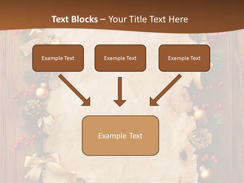 Paper Christmas Decorations PowerPoint Template