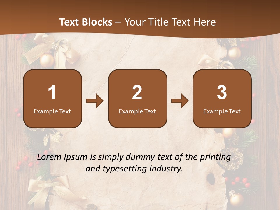 Paper Christmas Decorations PowerPoint Template