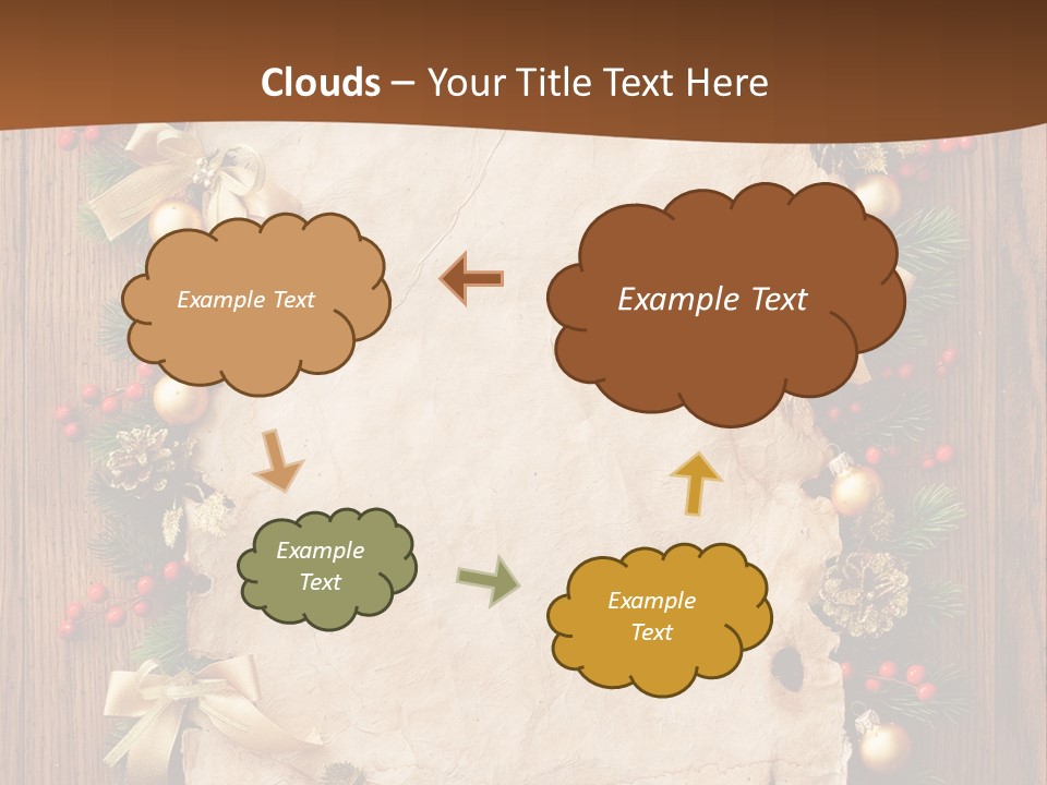 Paper Christmas Decorations PowerPoint Template