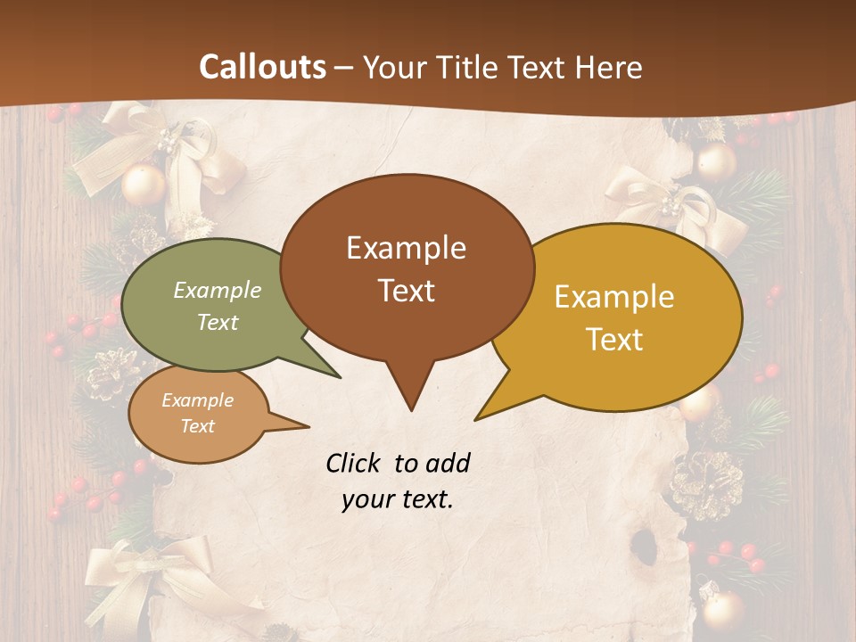 Paper Christmas Decorations PowerPoint Template