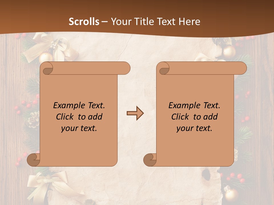 Paper Christmas Decorations PowerPoint Template