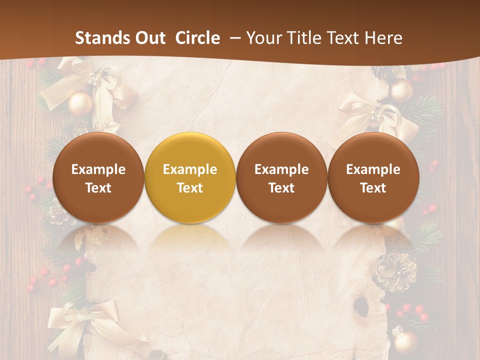 Paper Christmas Decorations PowerPoint Template