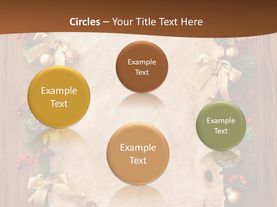 Paper Christmas Decorations PowerPoint Template