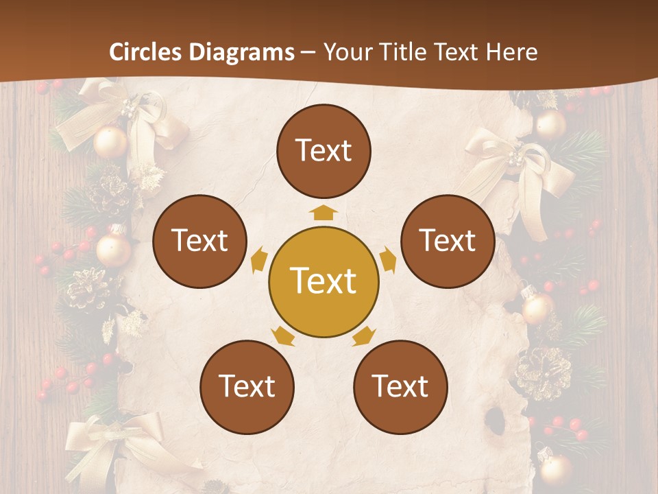 Paper Christmas Decorations PowerPoint Template
