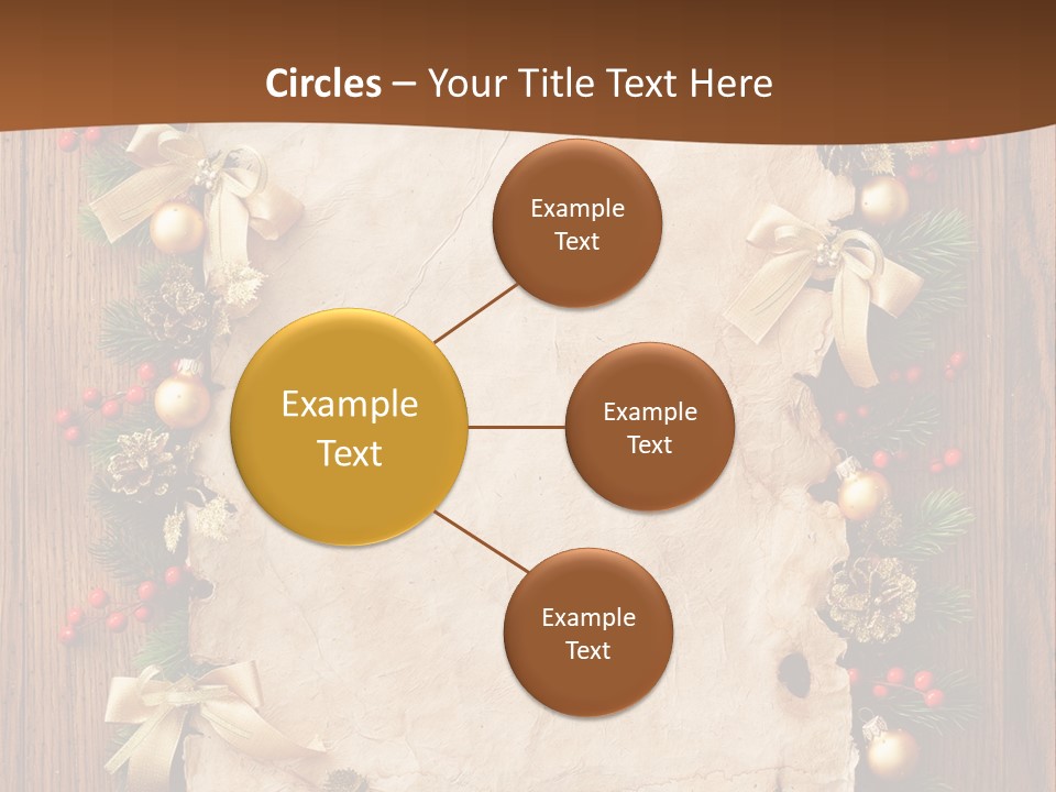 Paper Christmas Decorations PowerPoint Template