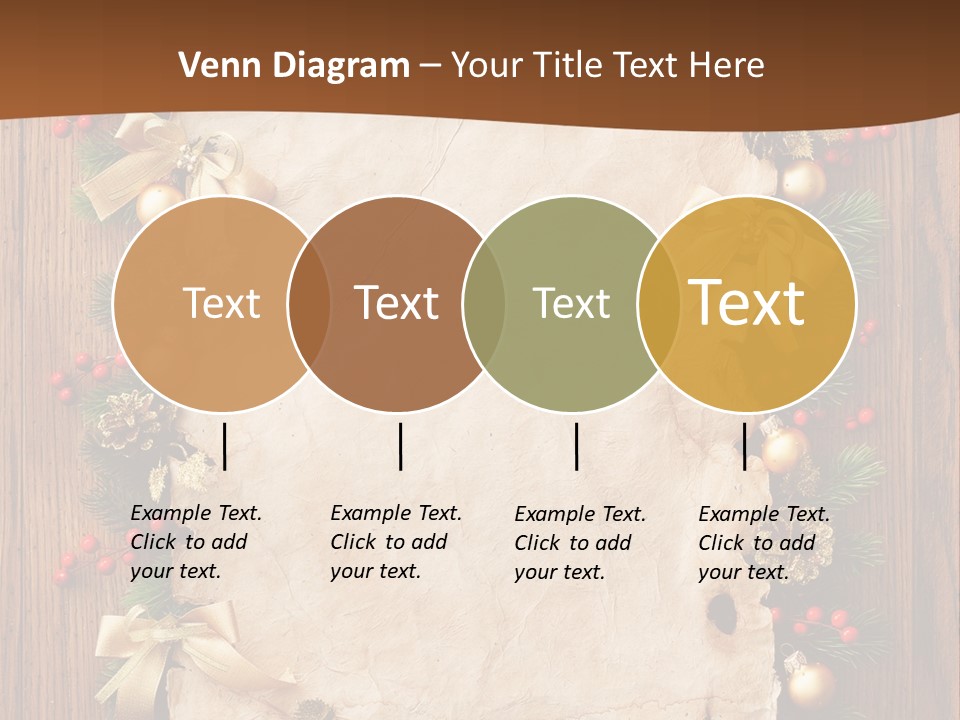 Paper Christmas Decorations PowerPoint Template