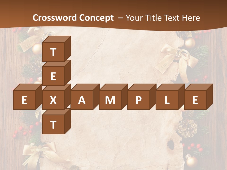 Paper Christmas Decorations PowerPoint Template