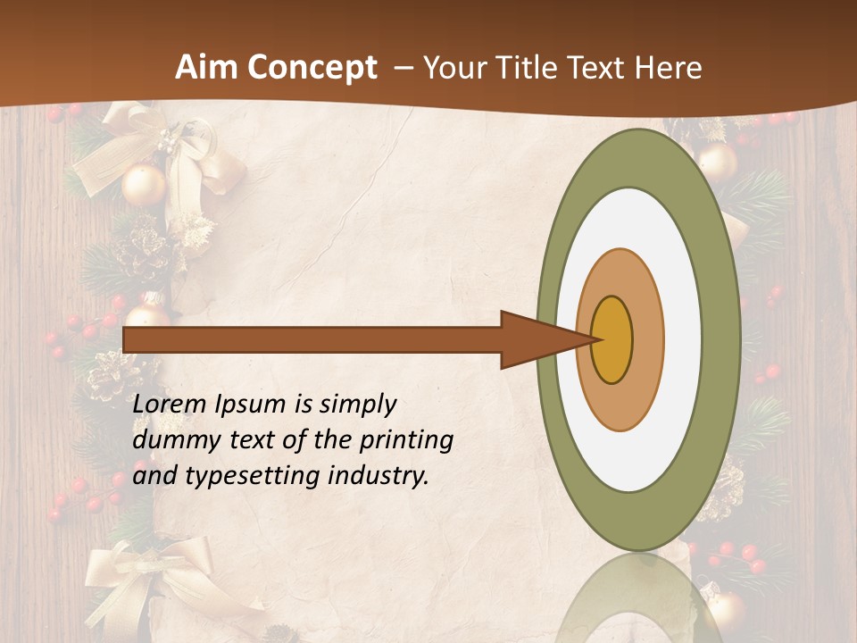 Paper Christmas Decorations PowerPoint Template