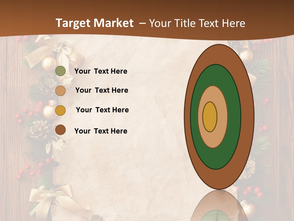 Paper Christmas Decorations PowerPoint Template