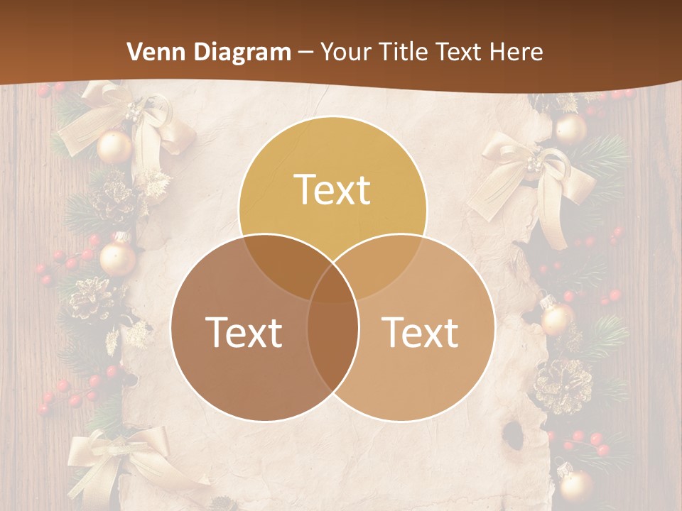 Paper Christmas Decorations PowerPoint Template