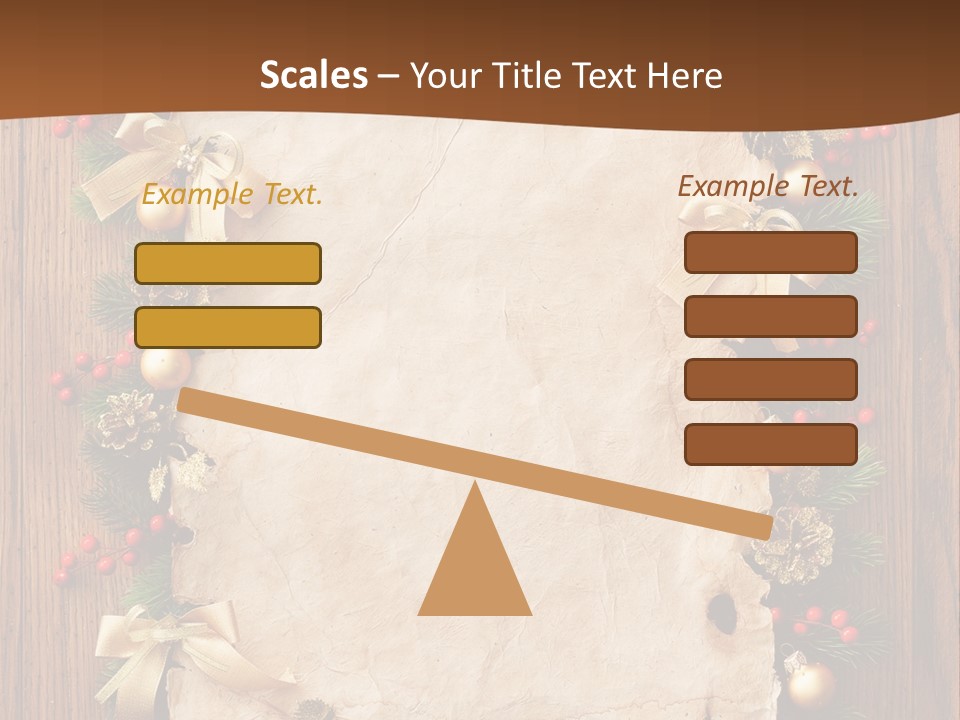 Paper Christmas Decorations PowerPoint Template