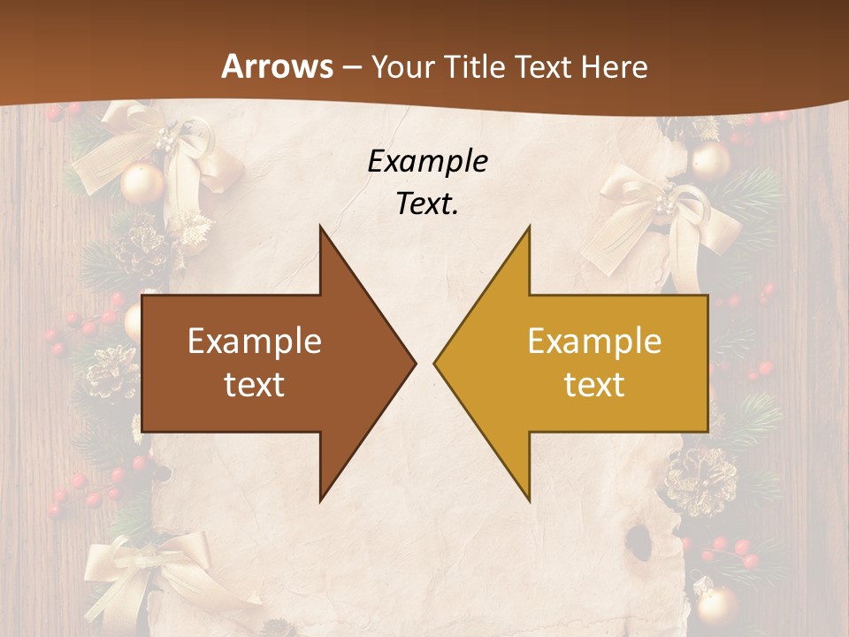 Paper Christmas Decorations PowerPoint Template