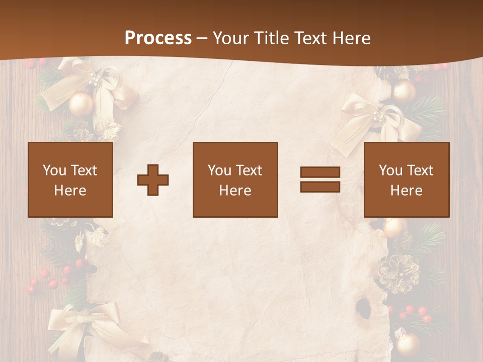 Paper Christmas Decorations PowerPoint Template