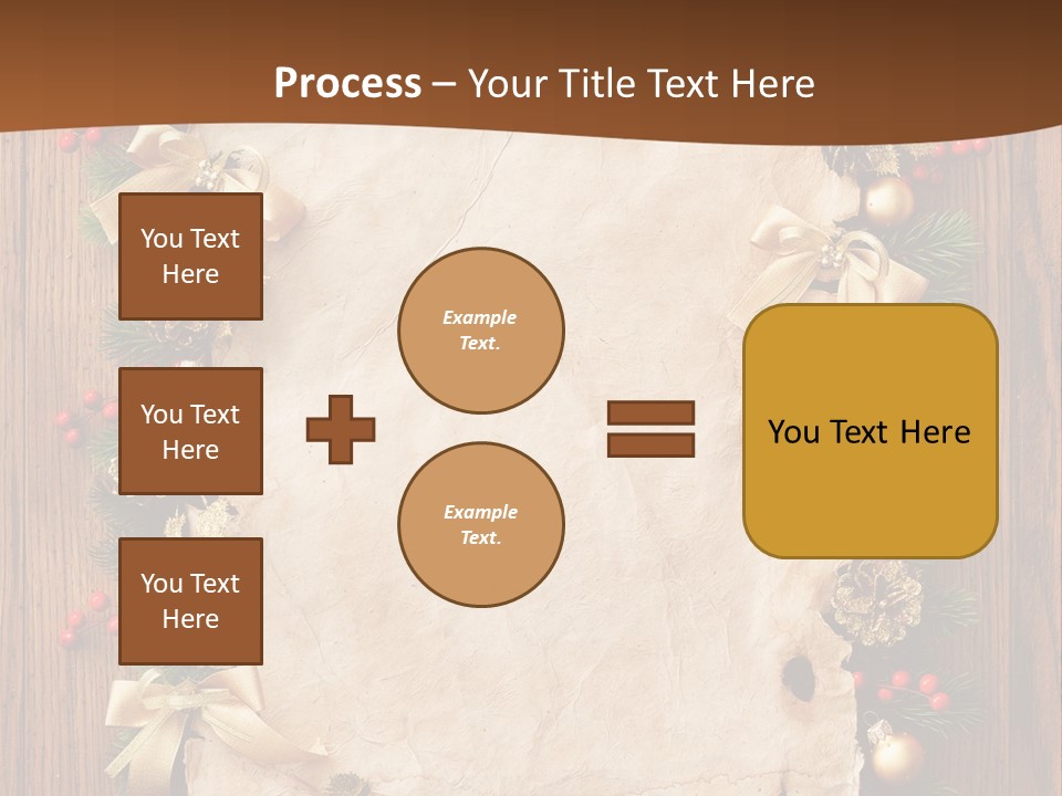 Paper Christmas Decorations PowerPoint Template